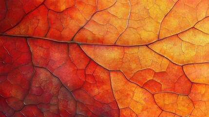 Obraz premium Vibrant autumn leaves Maple leaf carpet Rich orange and red hues