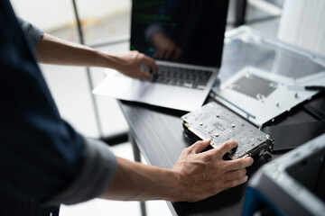 IT Engineer installing Hardware Equipment Development Facility Engineer  Maintenance computer...