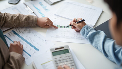 business man Auditor or internal revenue service staff checking annual financial statements company Audit &nbsp;Accounting tax.