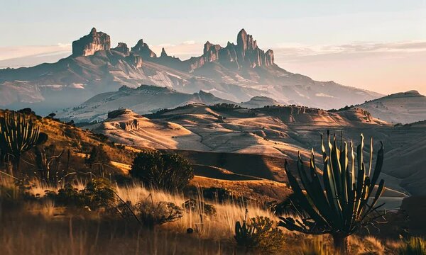 Majestic Amba Mountains at Dawn