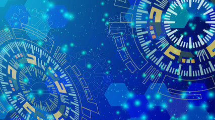 Futuristic technology interface. Vector illustration for your design Abstract vector blue technology concept. background illustration Abstract futuristic digital technology background