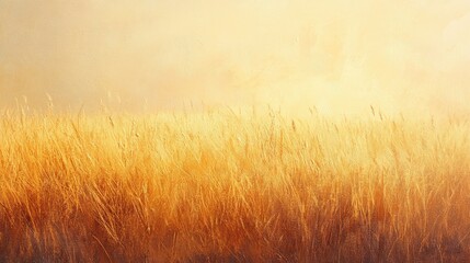 A serene golden field under soft light, evoking tranquility and natural beauty.
