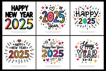 Happy New Year 2025 Celebration with Indian-style social media post banner