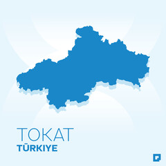 Tokat vector map, Vector map of Tokat, editable eps, AI files, Vector illustration of Tokat vector map