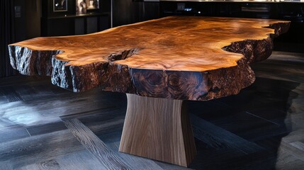 Live Edge Wood Slab Table