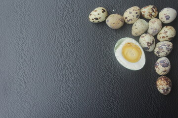 quail eggs on a table