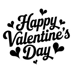 Valentines Day Calligraphy text with Heart shape  on white background.