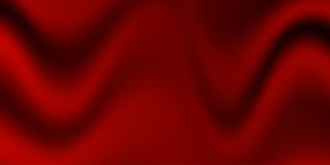 Silk red background. Abstract vector pattern with copy space. Liquid wave texture, smooth drapery wallpaper. Wedding fabric, satin. Wavy design for banner, card, postcard, backdrop.