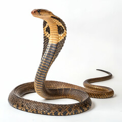 Fototapeta premium close up of a snake on white background