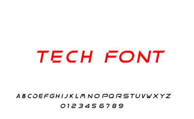 New Tech font vector. font vector.