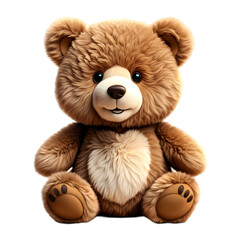 Obraz premium A cute teddy bear with a jovial expression.