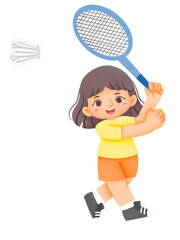 girl with racket