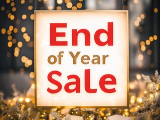 End of Year Sale on Generative AI Christmas New Year Online Shopping Discounts Banner Poster