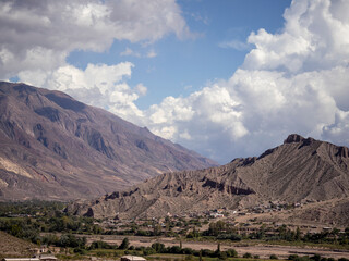 mountain landscape with blue sky