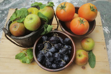 fresh fruit in a bowl