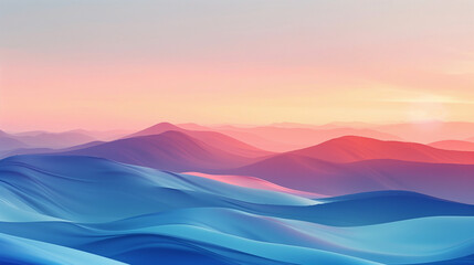 Fototapeta premium colorful sunset in mountains wallpaper