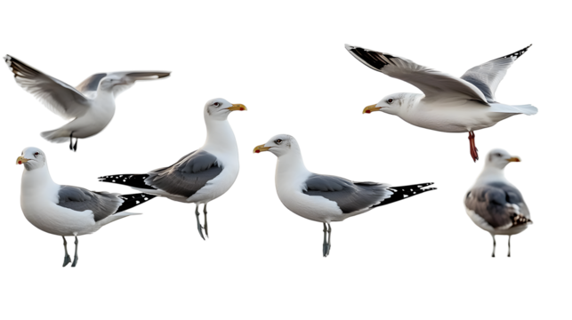 Flock of seagull bird