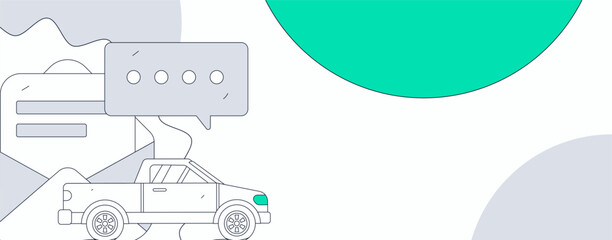 Buy insurance for car flat character vector concept operation illustration
