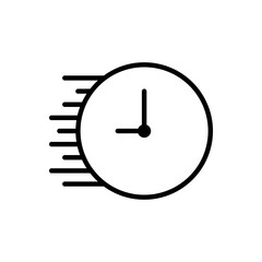 Time speed vector icon, flat design stopwatch symbol.