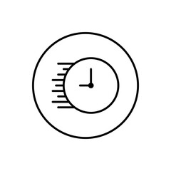 Time speed vector icon, flat design stopwatch symbol.