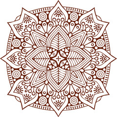 Beautiful flower art and mandala vector design