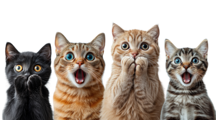 PNG, Cat, Dog + Emotion, created on the basis of artificial intelligence of Generative AI technology.