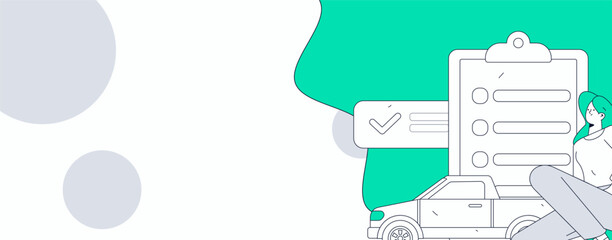 Buy insurance for car flat character vector concept operation illustration  © Lyn Lee