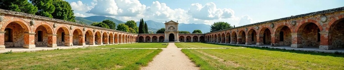 Fototapeta premium Ancient Aquileia Panorama - Domus Tito Macro Area, aquileia, trianon