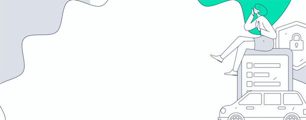 Buy insurance for car flat character vector concept operation illustration  © Lyn Lee