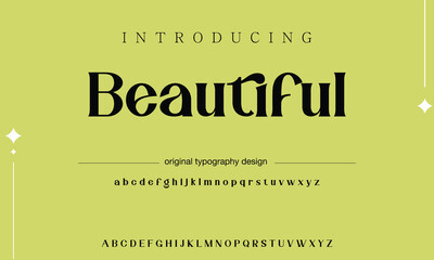 Beauty Luxury font alphabet logo. Typography beautiful fashion elegant classic letters serif italic fonts decorative wedding vintage blossom logos. vector illustration