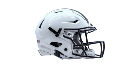 PNG, Super Bowl. American football, protective helmet, isolated on white background, created with Generative AI technology.