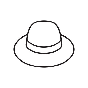 recommend clip art: Cowboy hat line art isolated on white background