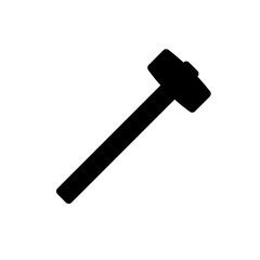 Simple hammer icon vector. blacksmith hammer, blacksmith hammer tools.