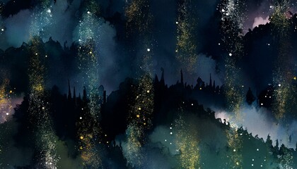 Fototapeta premium Abstract background illustration with the image of a forest.