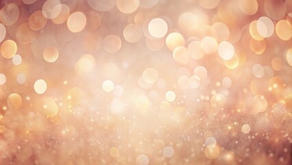 Abstract Gold and Peach Sparkle Background with Soft Bokeh Lights