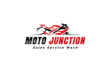 Motorbike logo. motor sales shop logo, bike icon vector.
