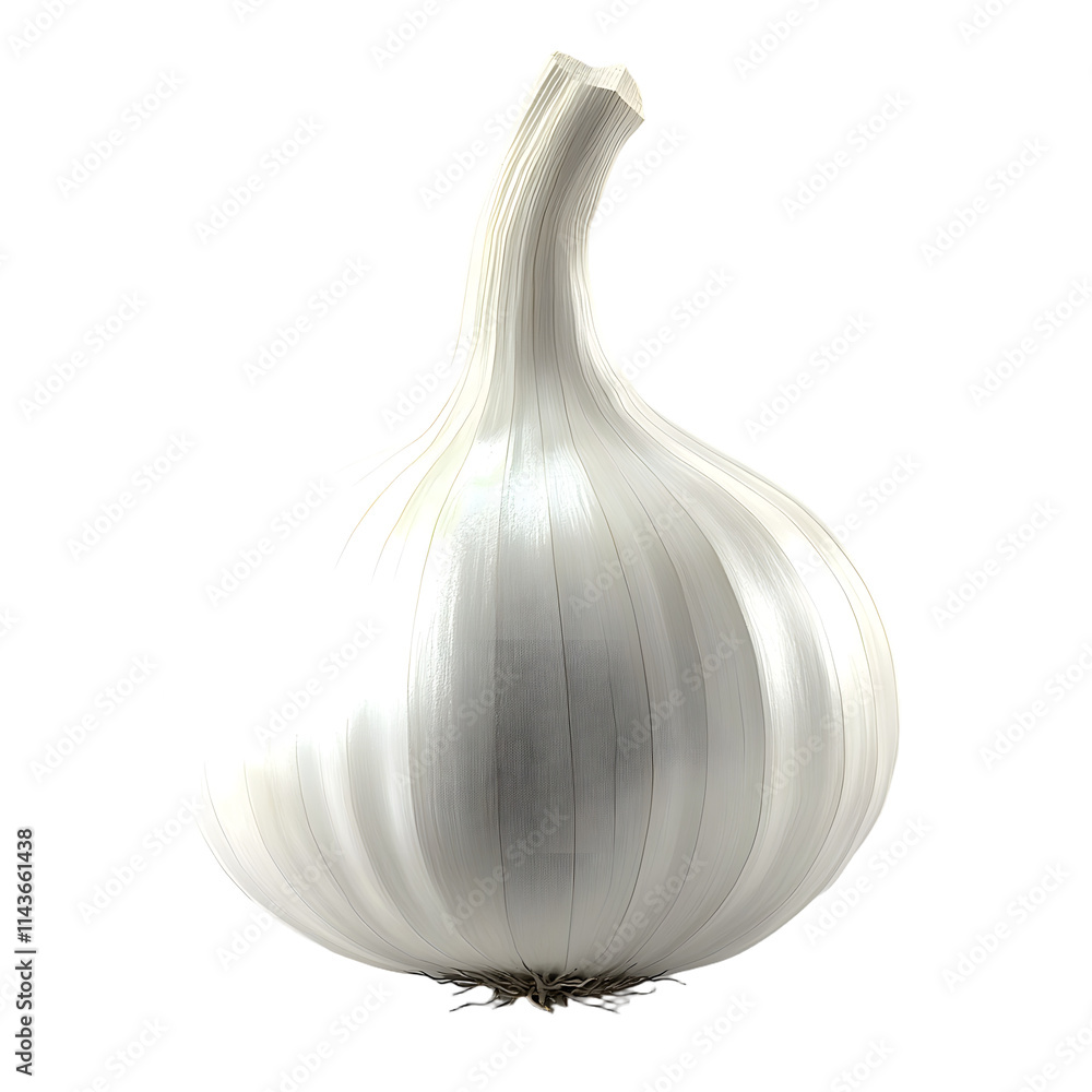 Poster white onion isolate on transparency background