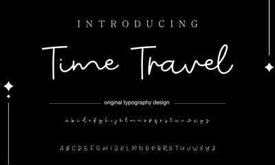 signature Font Calligraphy Logotype Script Brush Font Type Font lettering handwritten