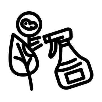 plant disease treatment garden maintenance line icon vector. plant disease treatment garden maintenance sign. isolated contour symbol black illustration