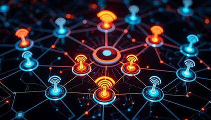 Network nodes illuminate a digital communications system