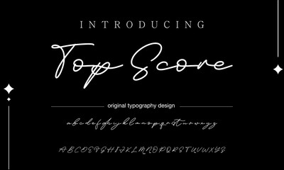 signature Font Calligraphy Logotype Script Brush Font Type Font lettering handwritten