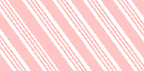 Diagonal stripes background, candy cane pattern. Cute Christmas design.