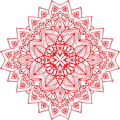 Beautiful flower art and mandala vector design
