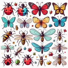 seamless pattern with butterflies