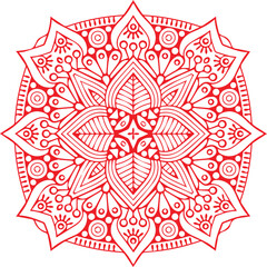 Beautiful flower art and mandala vector design
