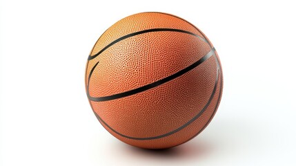 Fototapeta premium Basketball on white isolated ackground