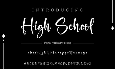 signature Font Calligraphy Logotype Script Brush Font Type Font lettering handwritten