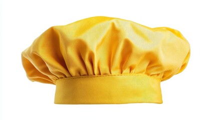 yellow chef hat. chef hat on white background