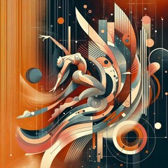 Abstract poster for a modern dance performance
