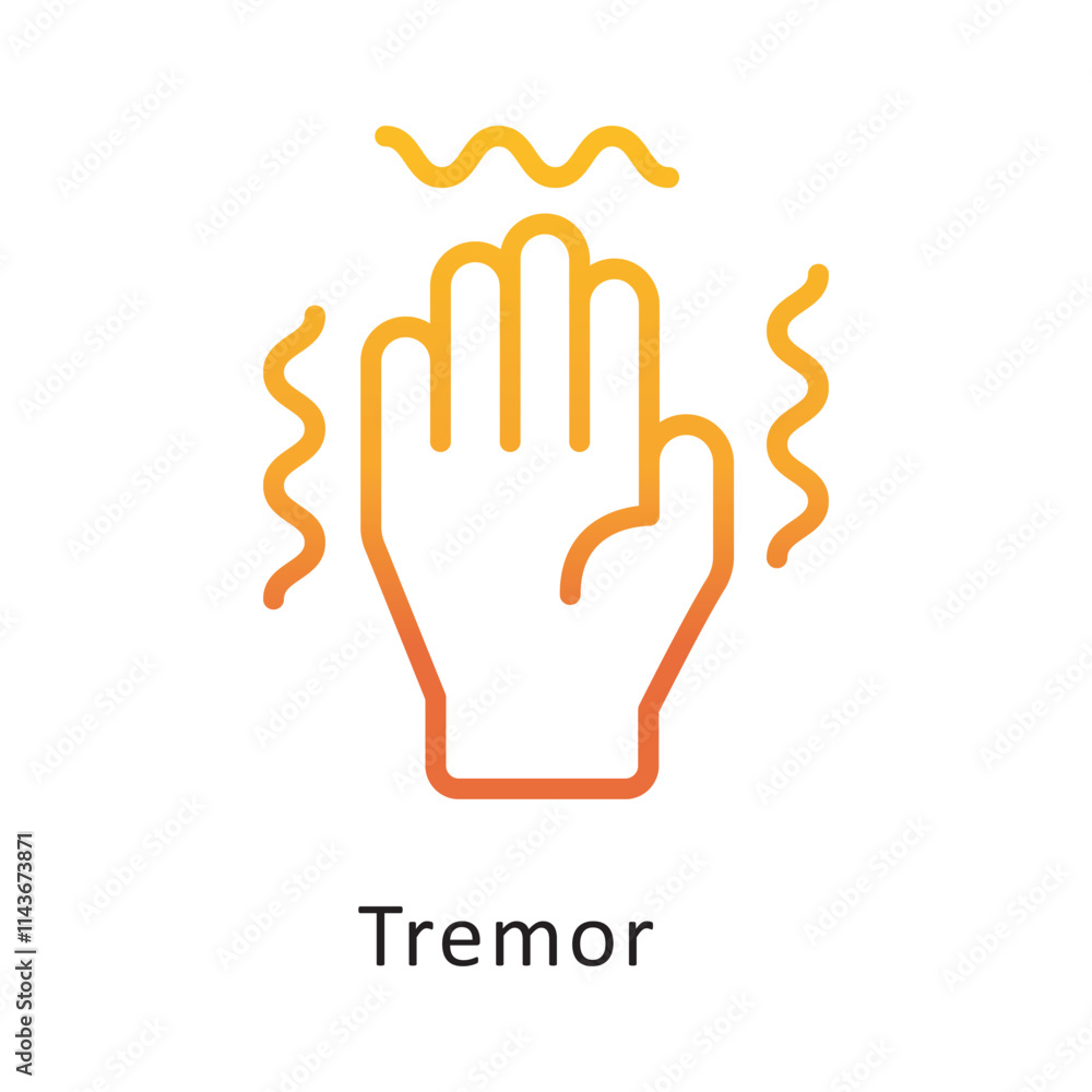 Poster tremor vector gradient icon. eps 10 file